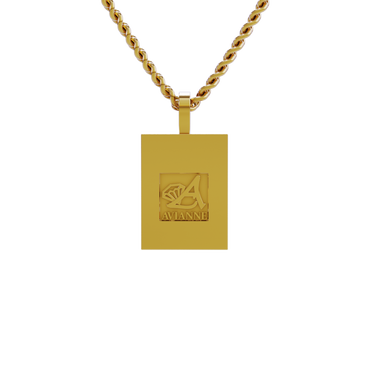14k Yellow Gold Rectangle Shaped Diamond Memory Charm Pendant 0.98 Ctw
